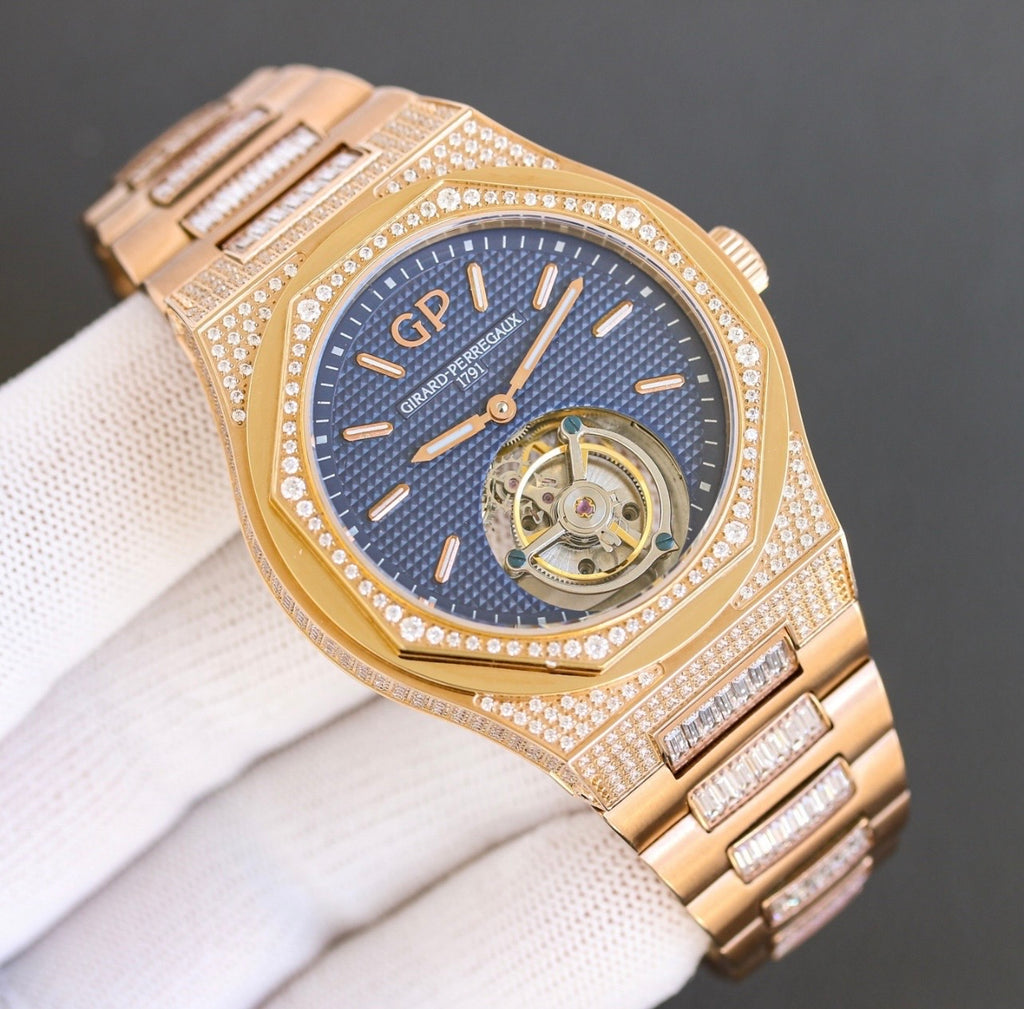 Gem-set Girard-Perregaux Laureato Tourbillon watch