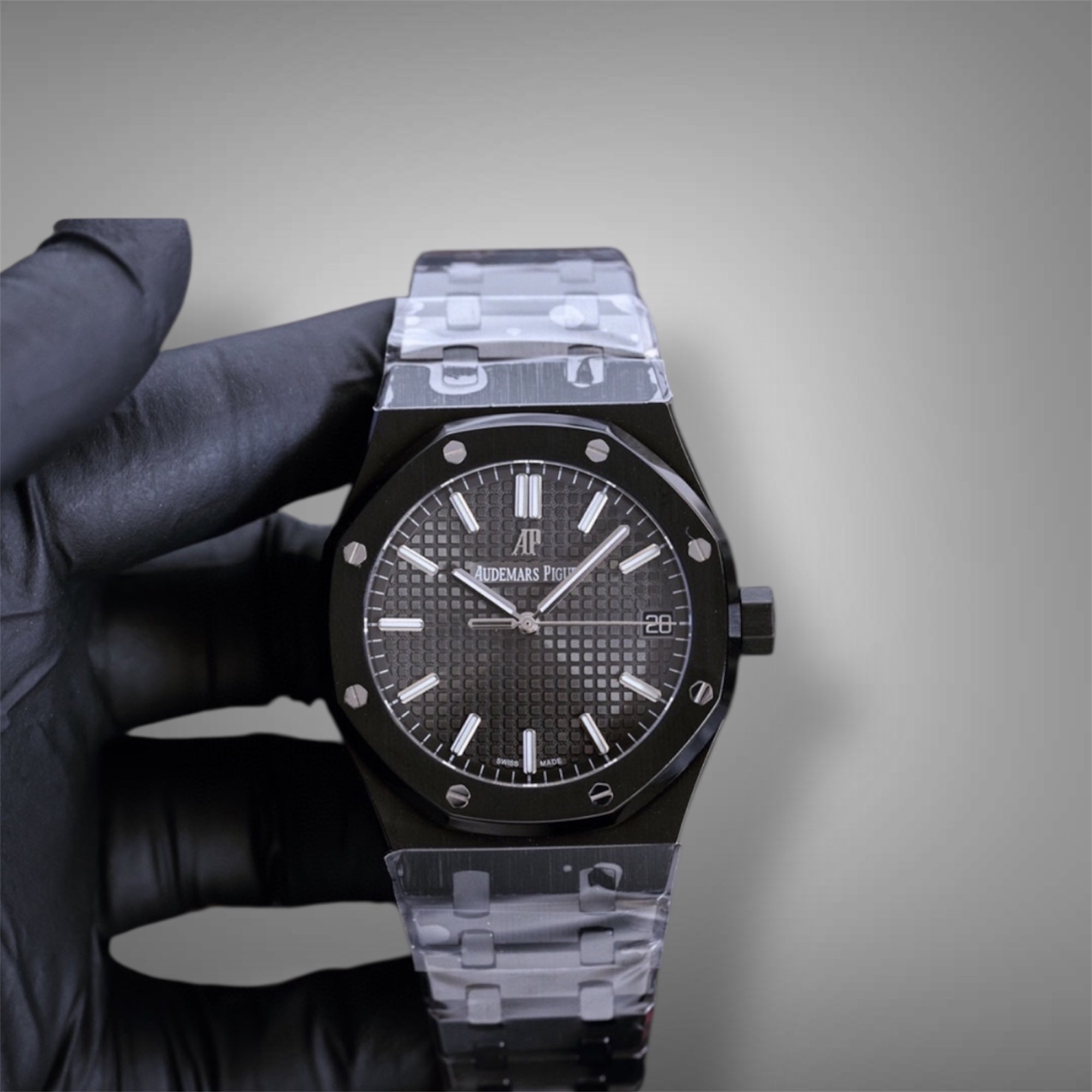 black PVD Audemars Piguet Royal Oak 15400ST watch
